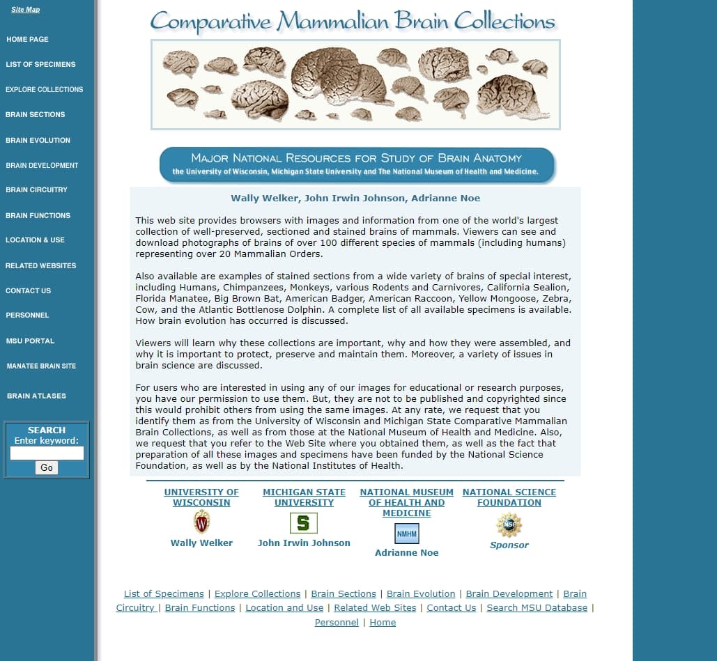 Comparative Mammalian Brain Collections