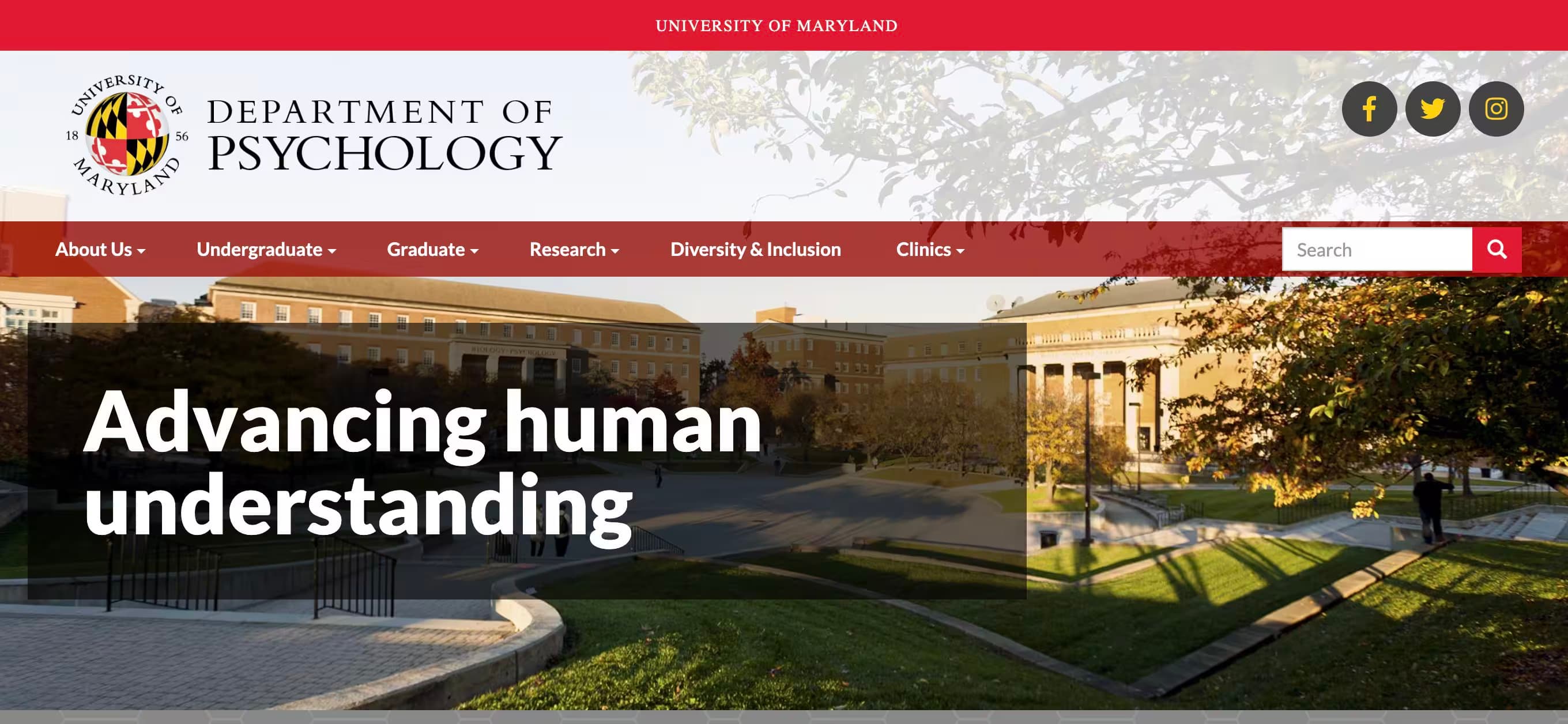 University of Maryland, College Park Department of Psychology
