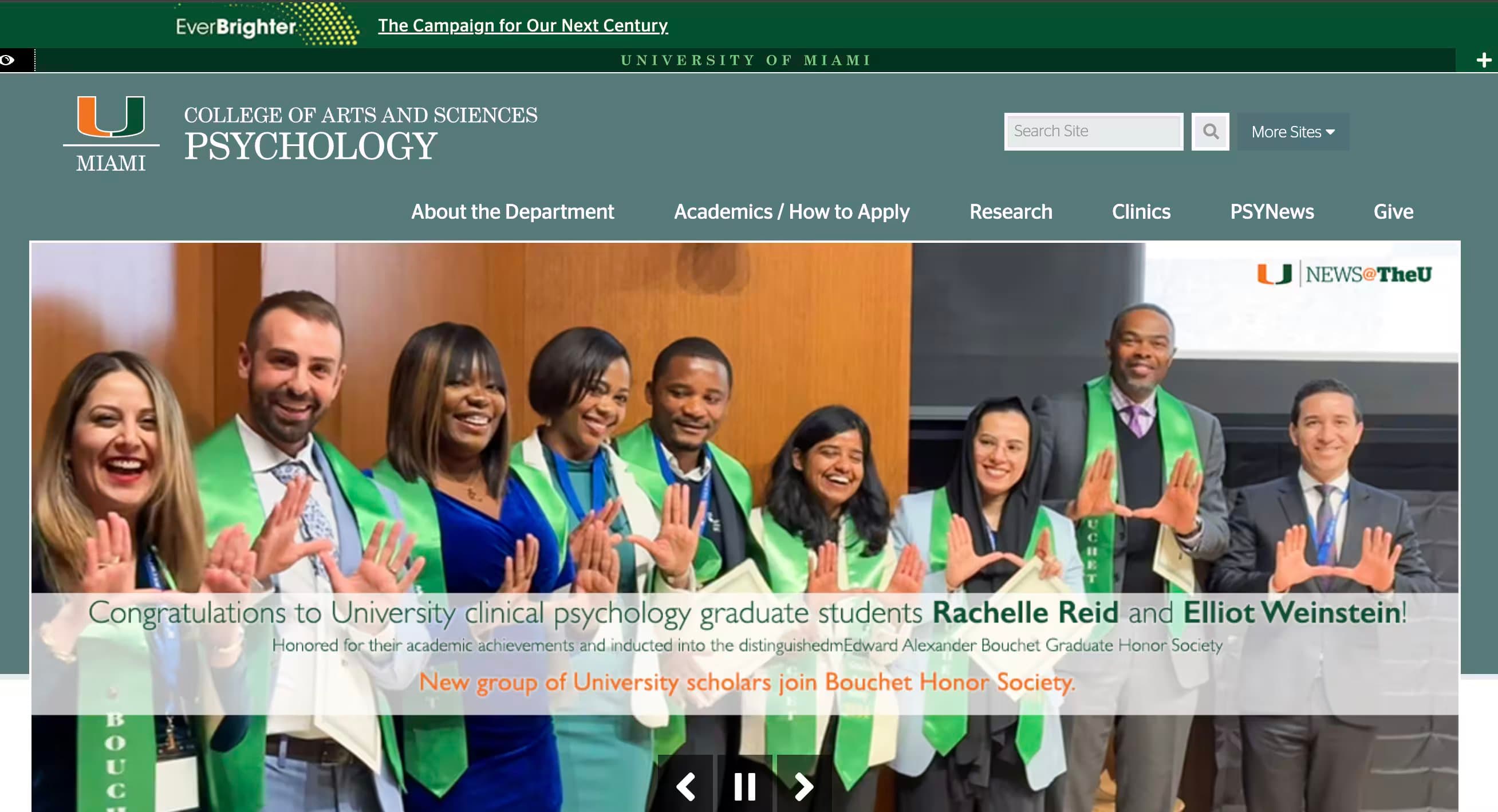 Psychology - University of Miami