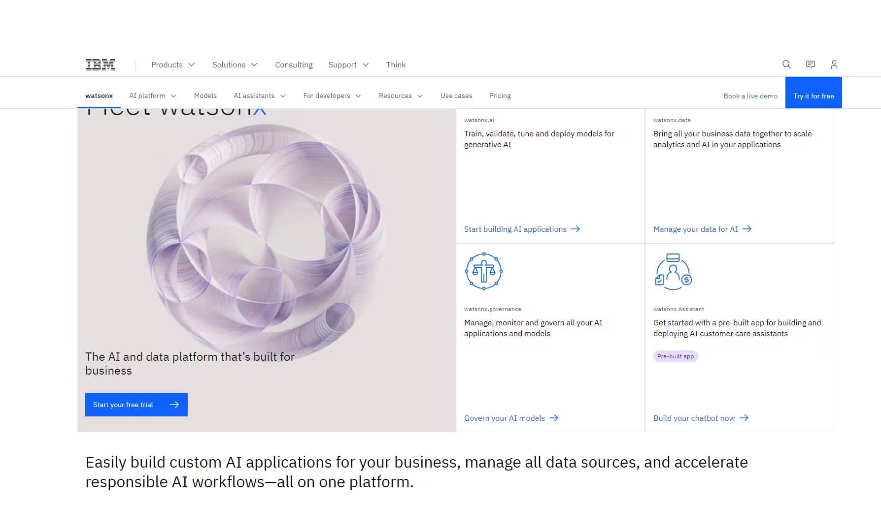 IBM watsonx - AI and Data Platform for Business