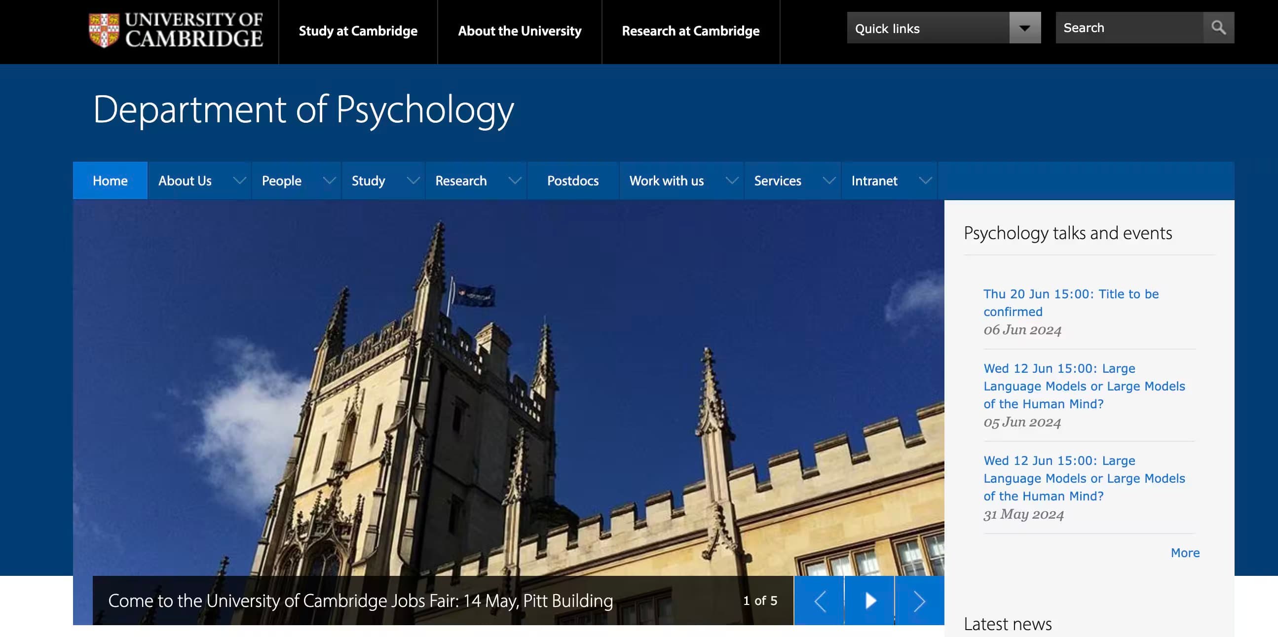 University of Cambridge - Department of Psychology