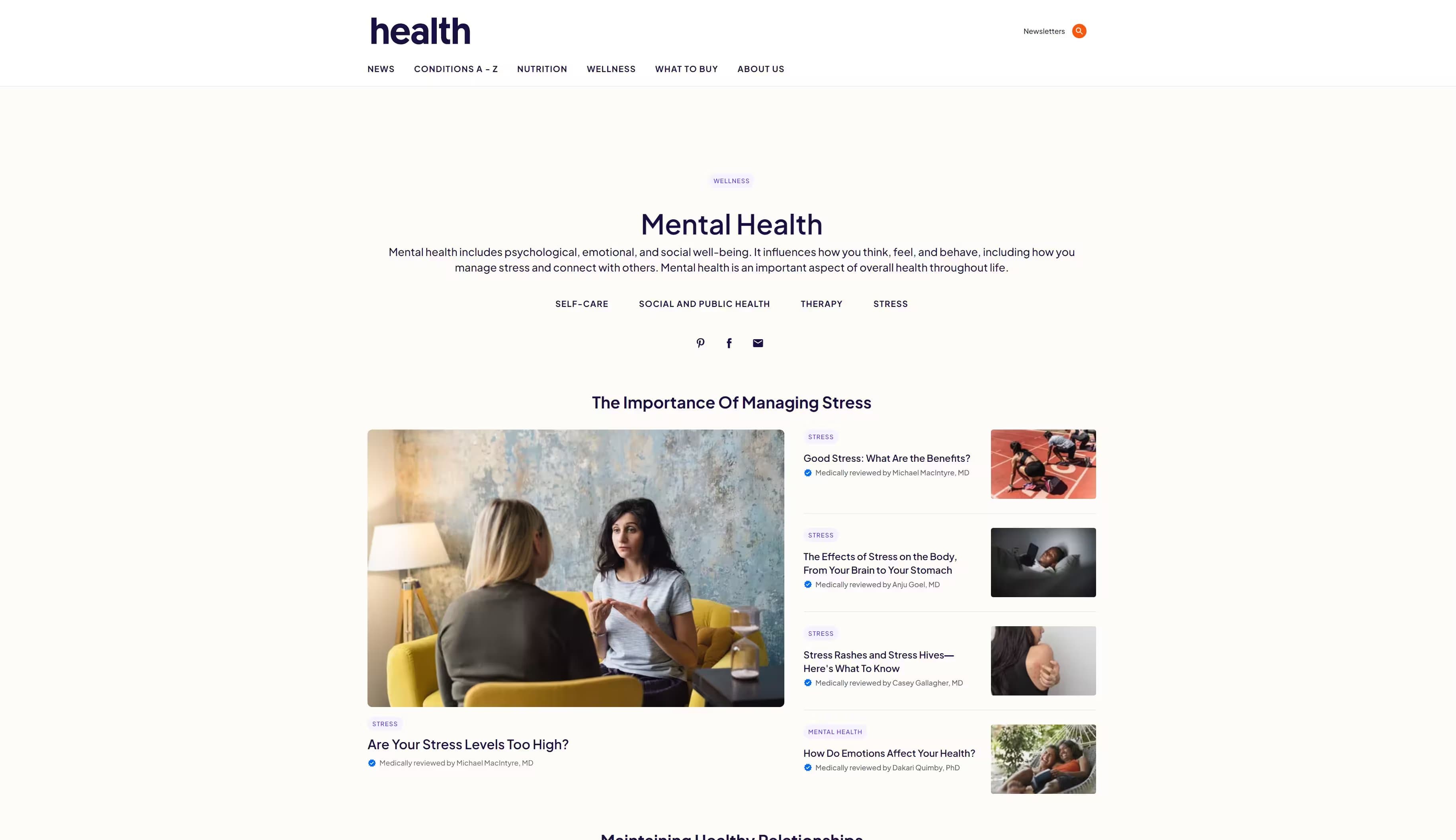 Health.com - Mental Health Resource Hub