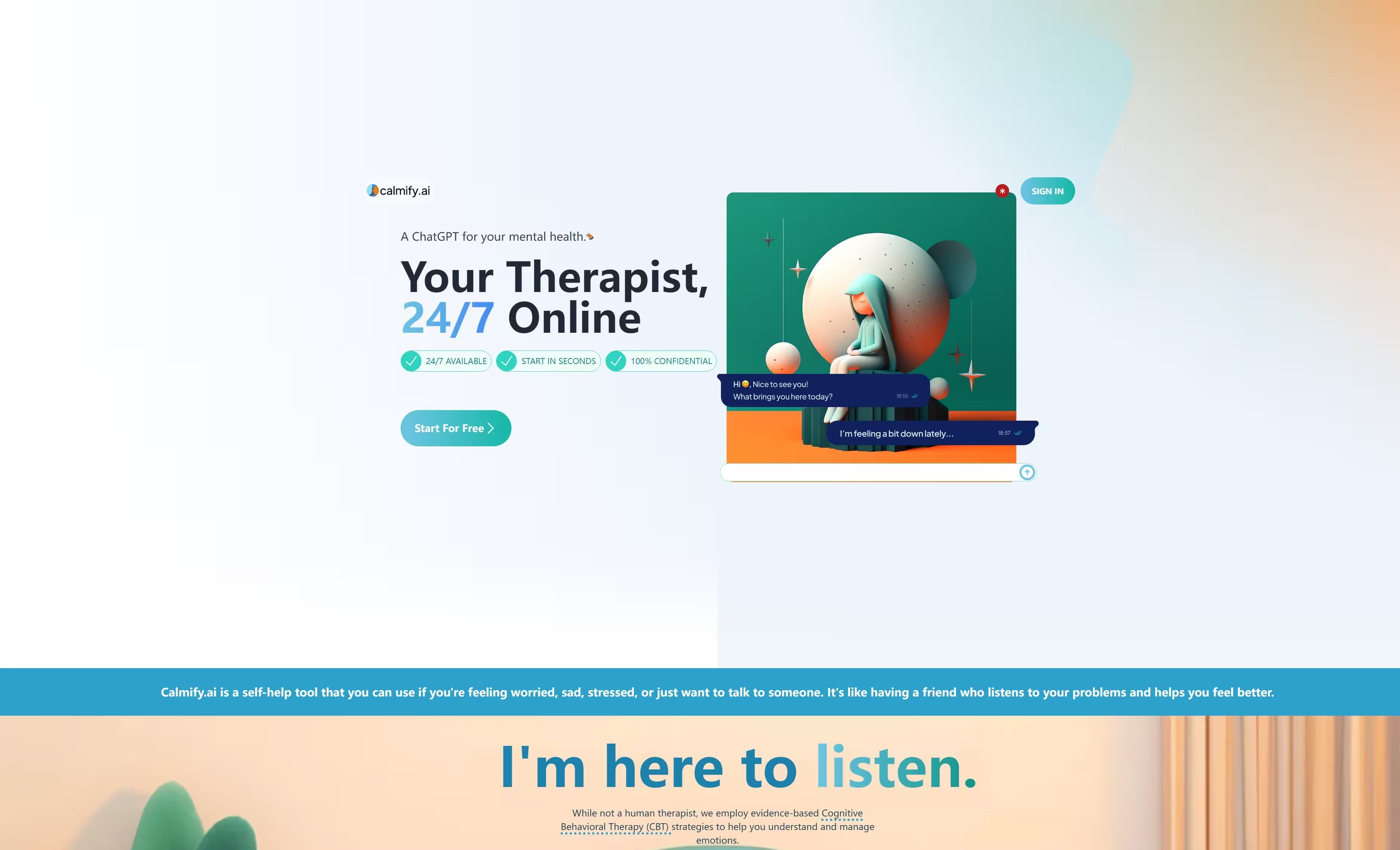 Calmify - Your AI-powered Mental Health Companion