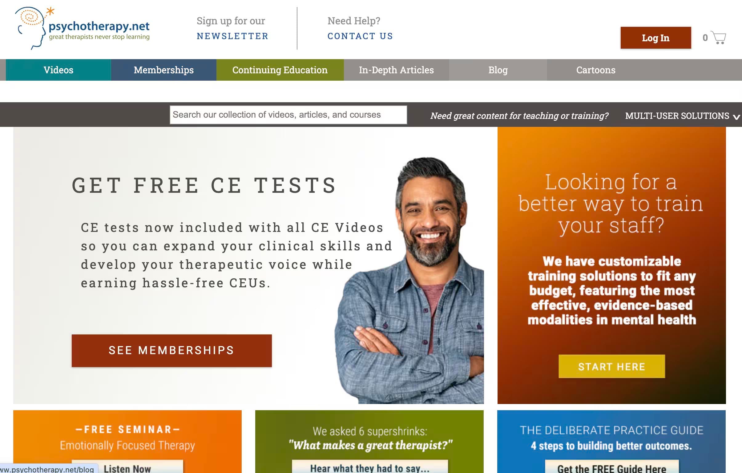 Psychotherapy.net - Training videos for mental health professionals