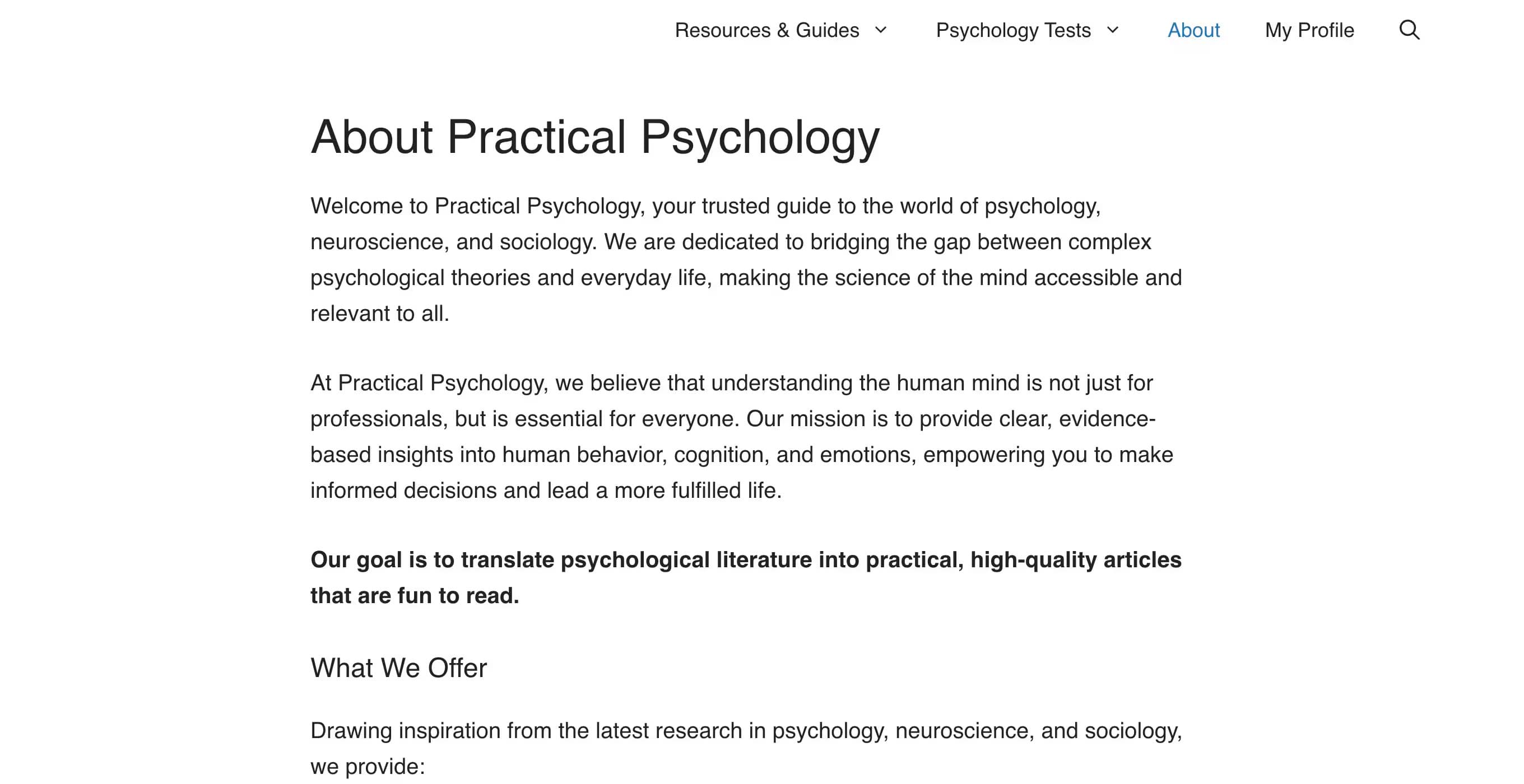Practical Psychology