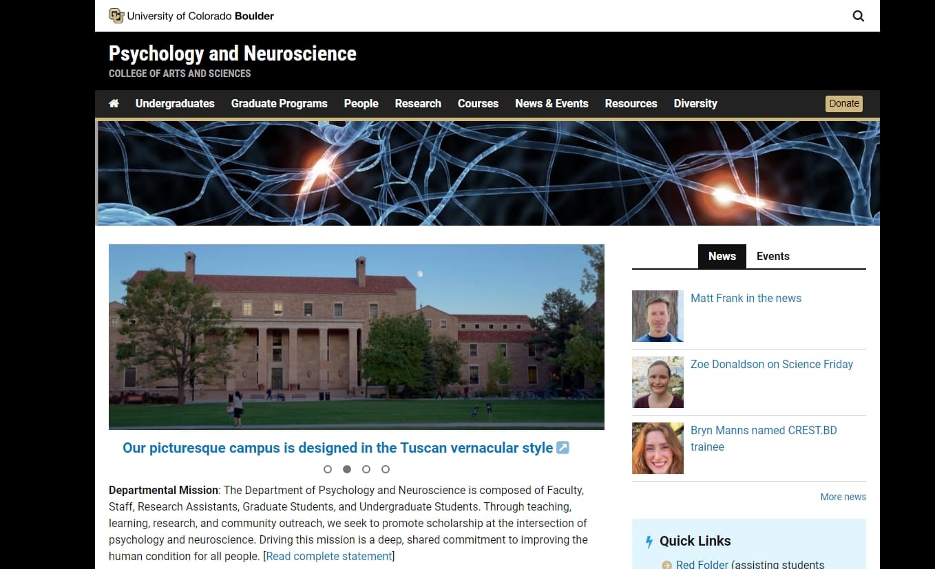 Psychology and Neuroscience - University of Colorado Boulder