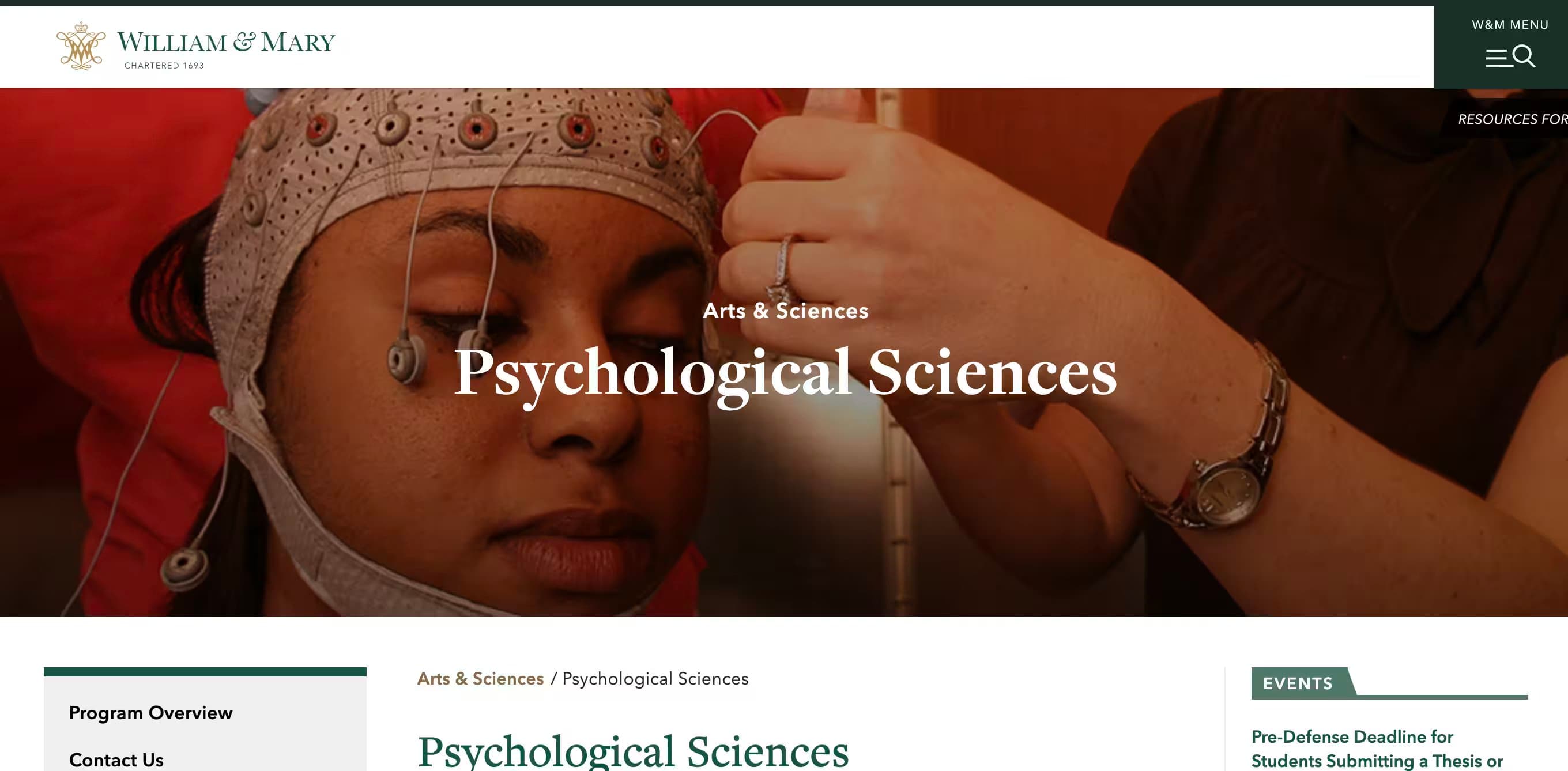 William & Mary Department of Psychology