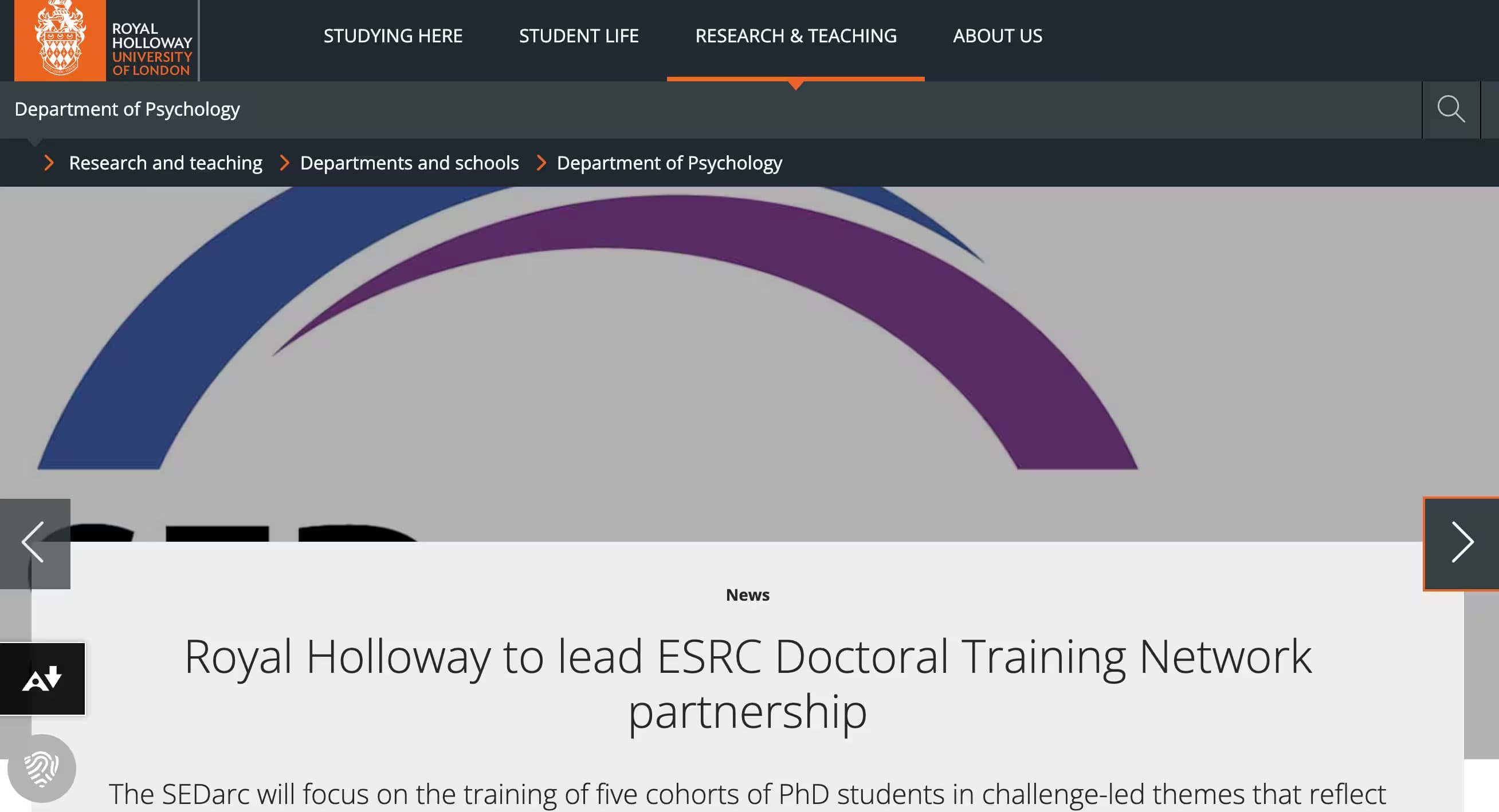 Department of Psychology - Royal Holloway