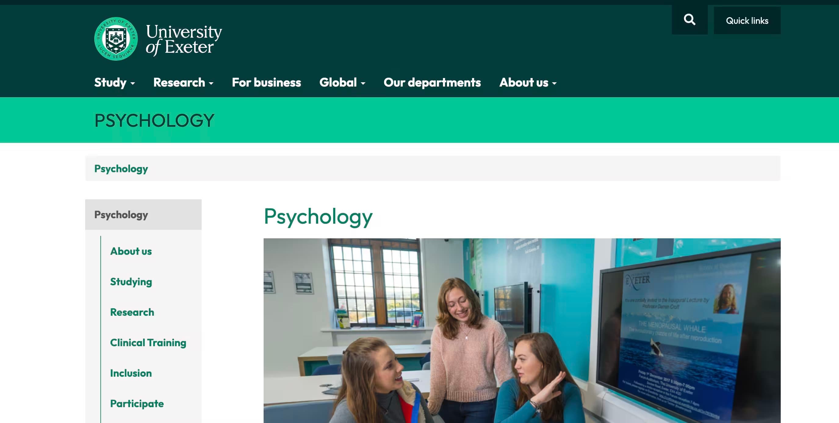 Psychology - University of Exeter