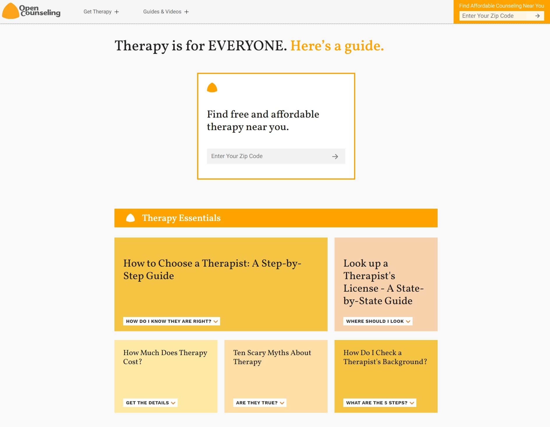 OpenCounseling : Therapy is for EVERYONE. Here's a guide.