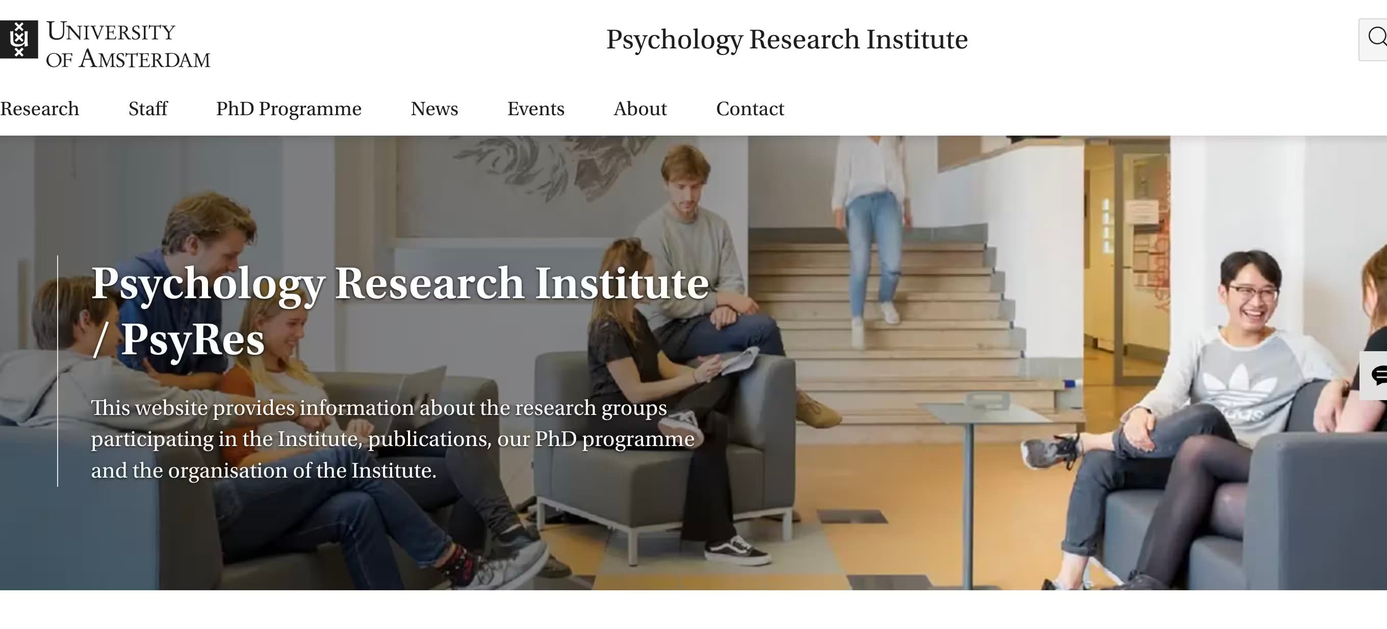 University of Amsterdam ｜Psychology Research Institute