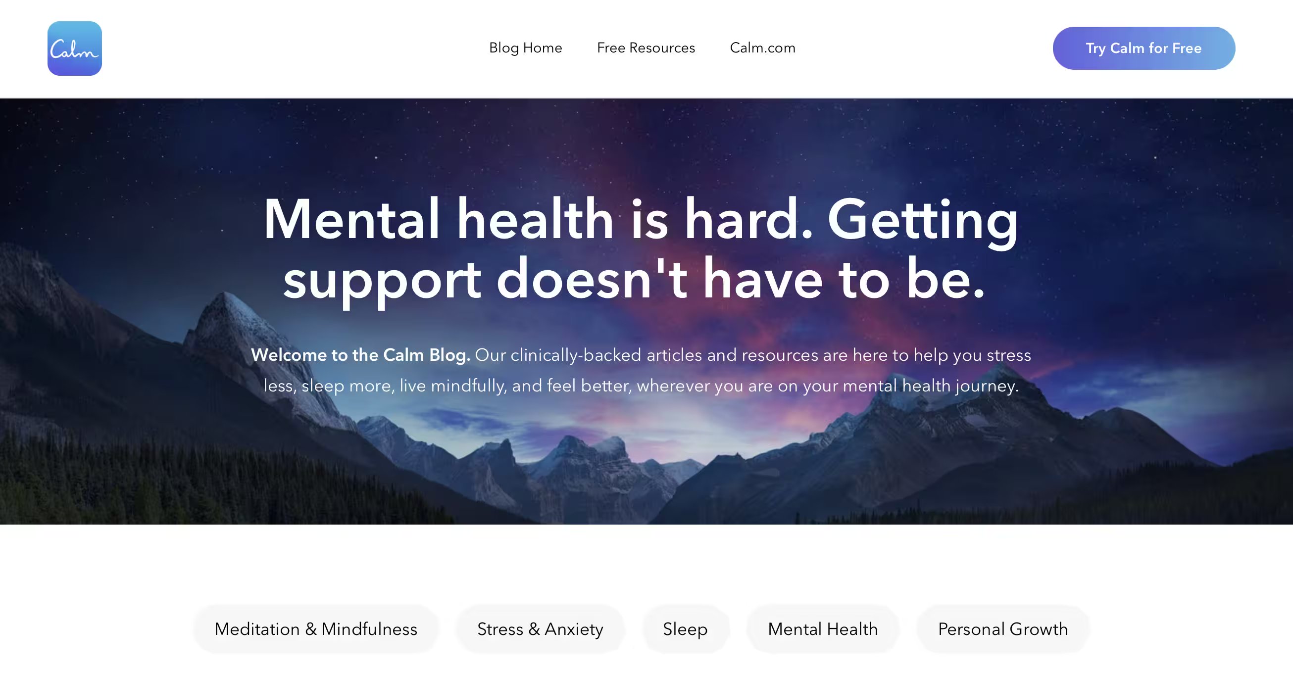 Calm - Mental Health App for Stress Relief and Sleep Improvement