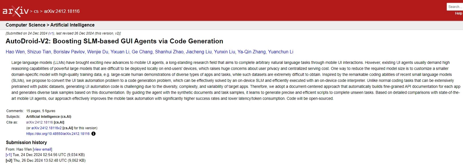 AutoDroid-V2: Boosting SLM-based GUI Agents via Code Generation