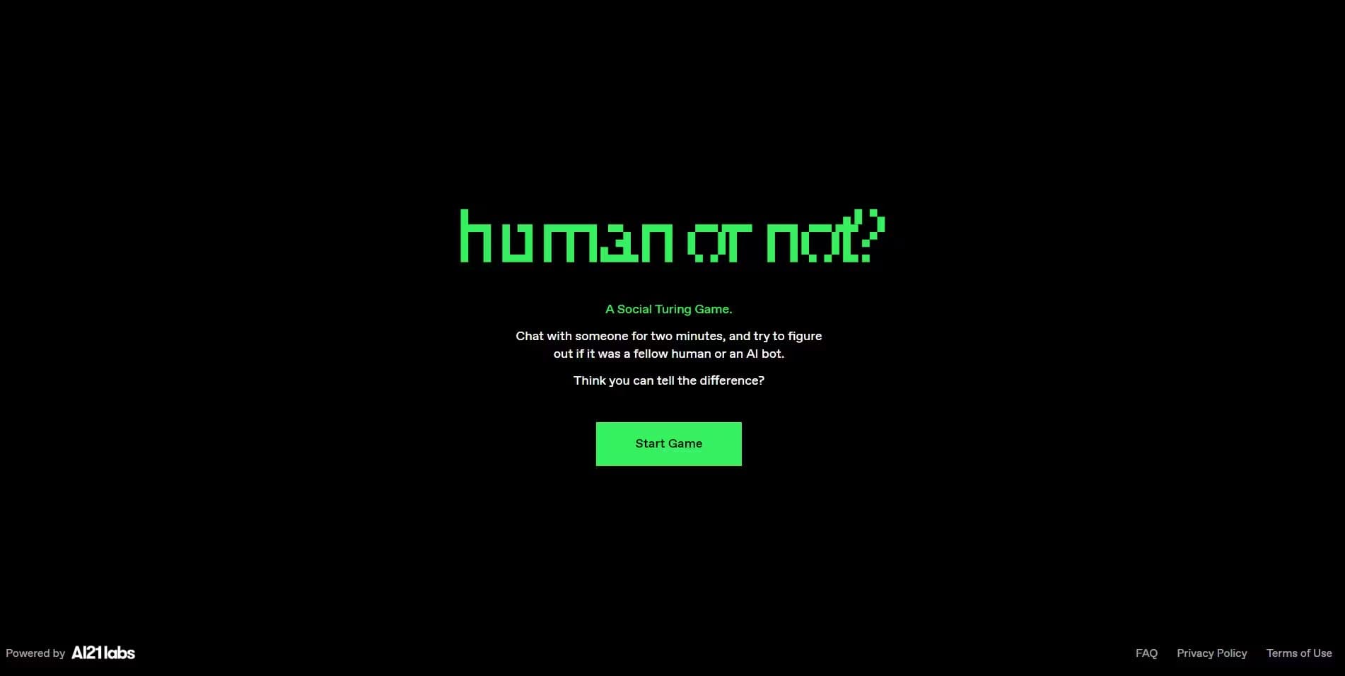 Human or Not?  A Social Turing Game