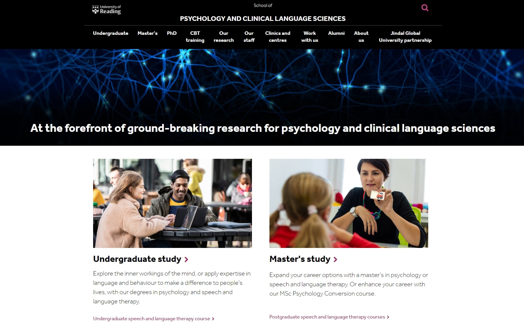 School of Psychology and Clinical Language Sciences - University of Reading