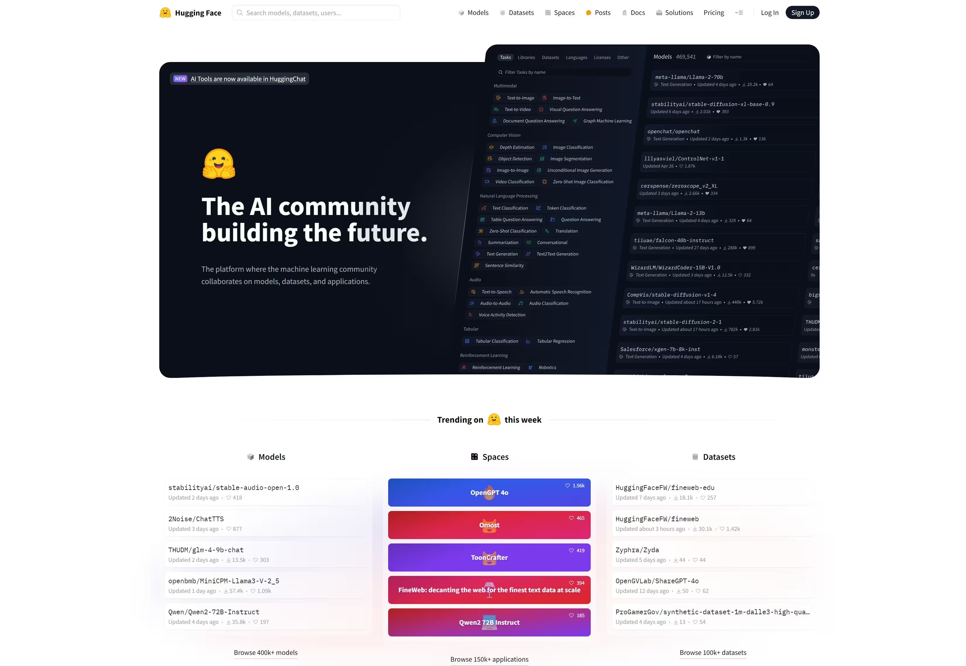 Hugging Face – The AI community building the future.