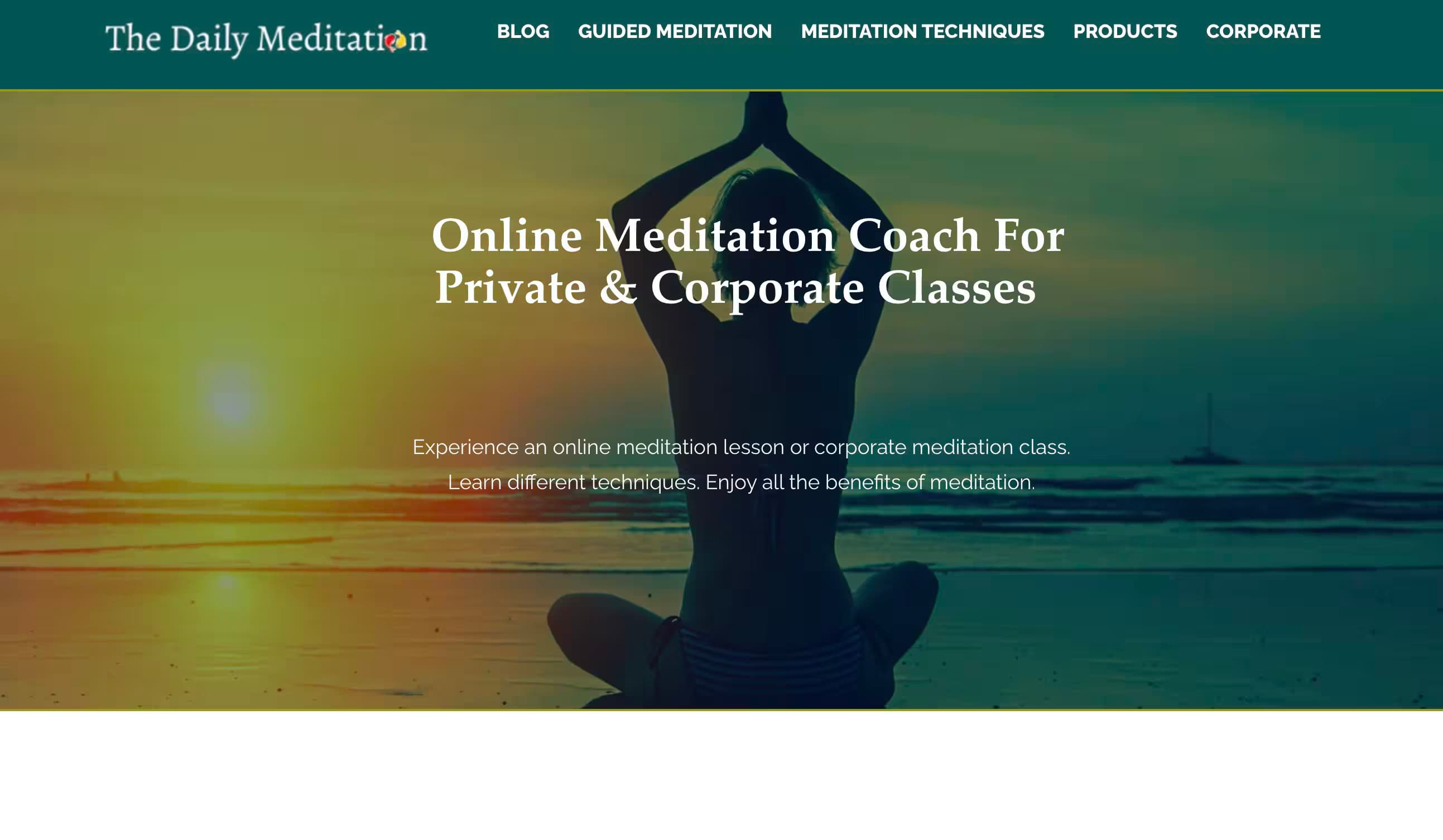 Online Meditation Coach For Private & Corporate Classes