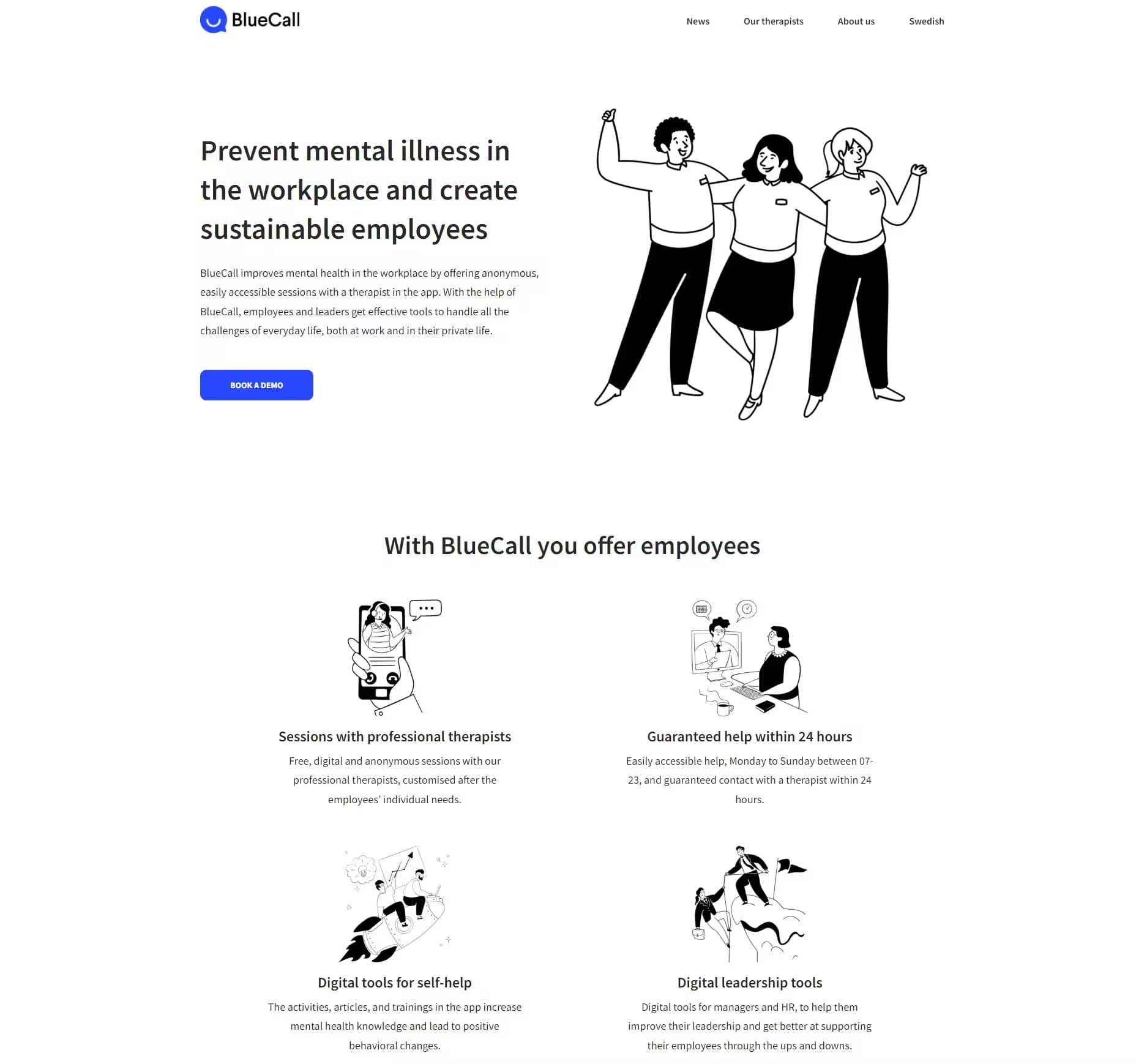 BlueCall - 360 Mental wellbeing solution for your employees
