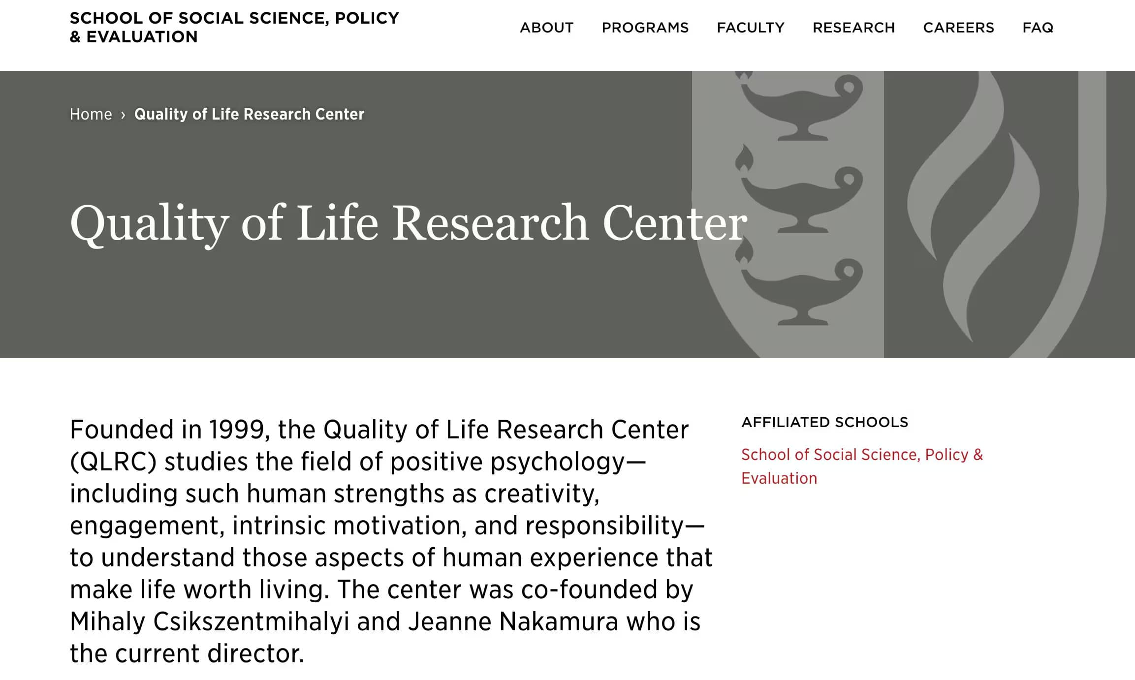 Quality of Life Research Center