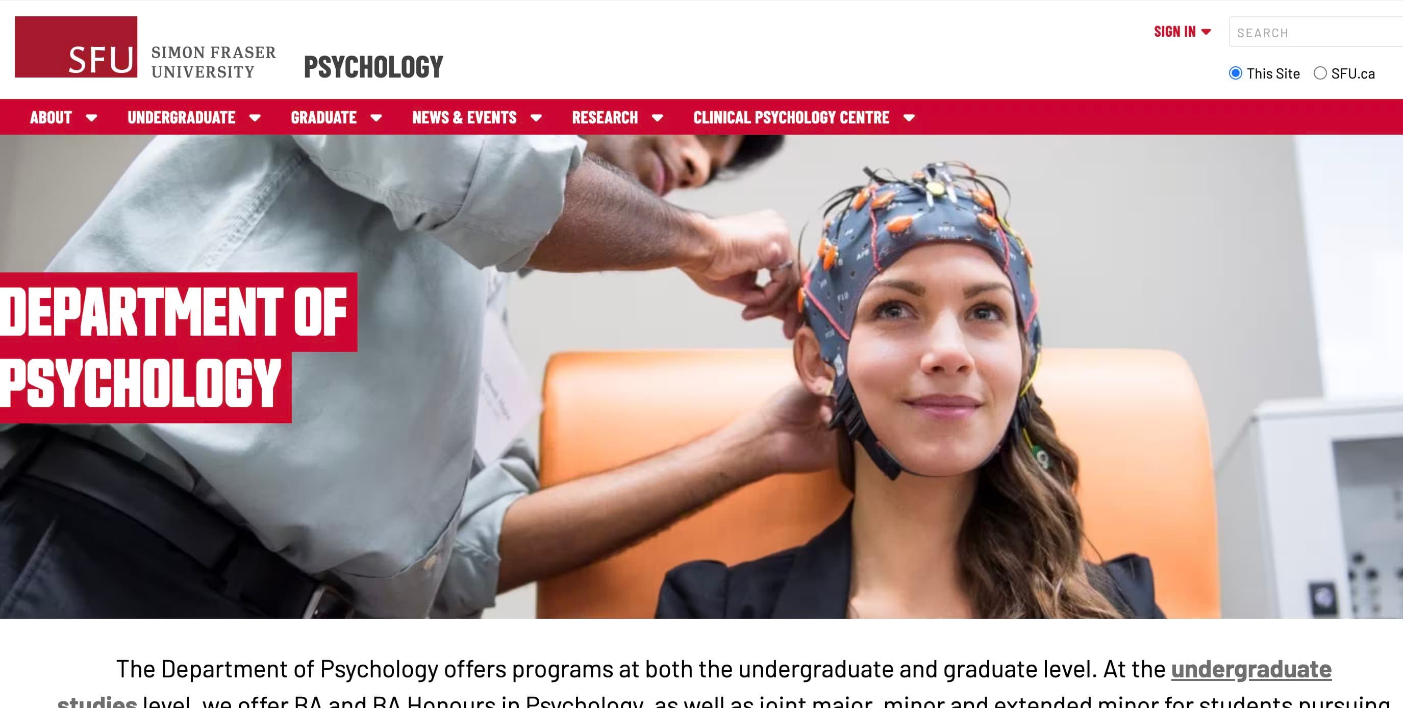 Psychology - Simon Fraser University