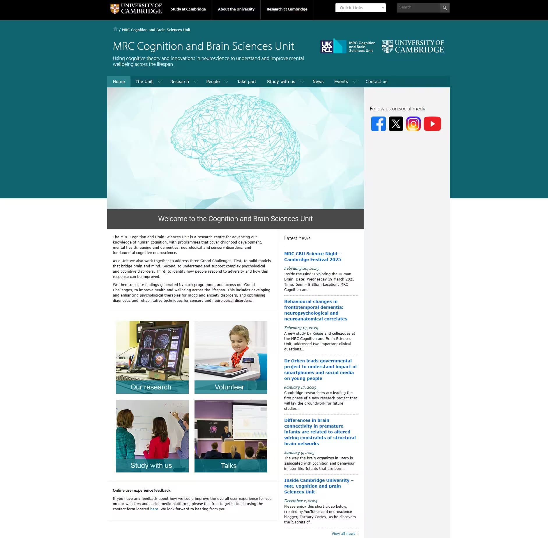 MRC Cognition and Brain Sciences Unit | University of Cambridge