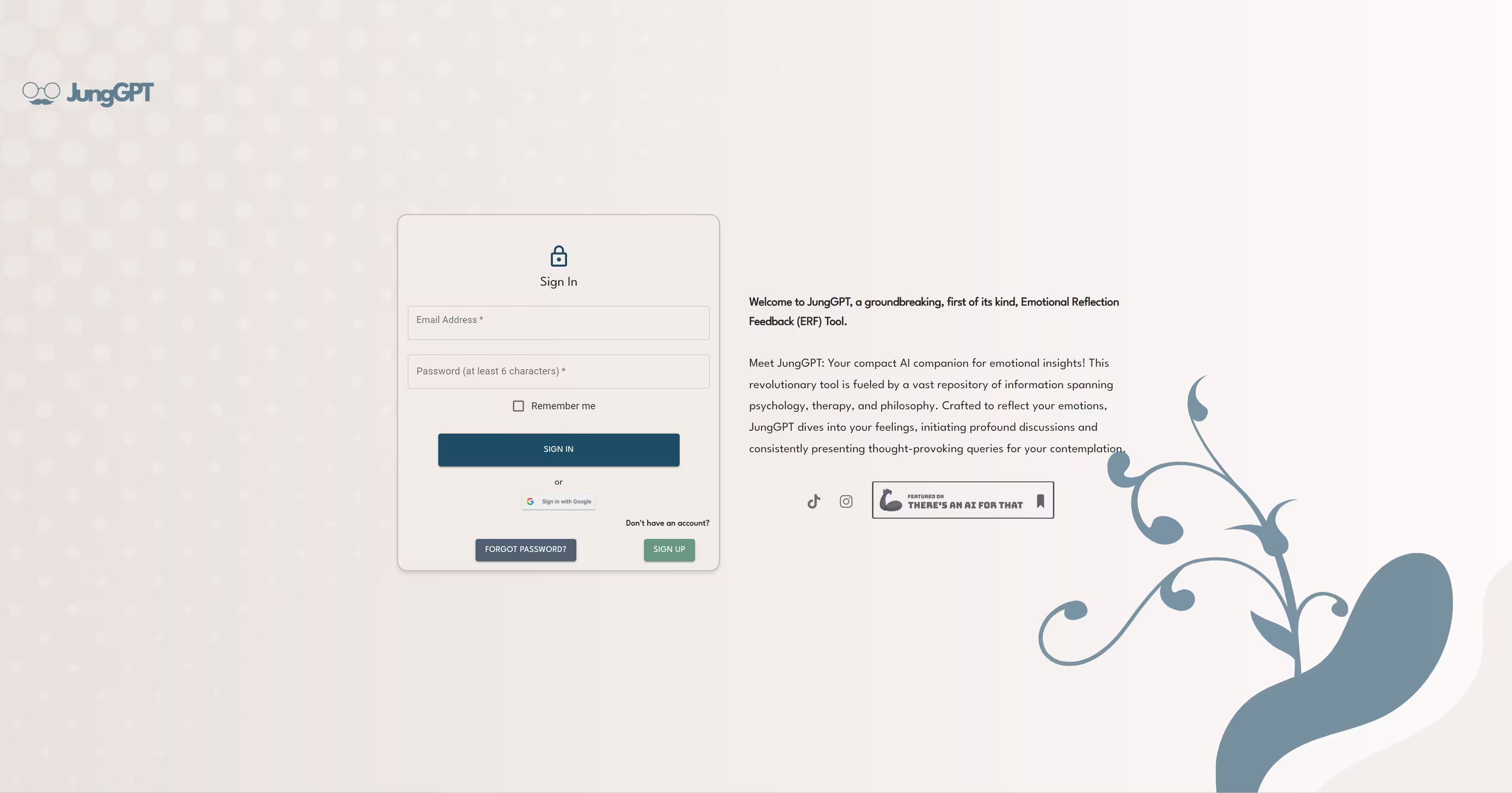 Jung GPT | Emotional Reflection Feedback Tool | AI Chat Support