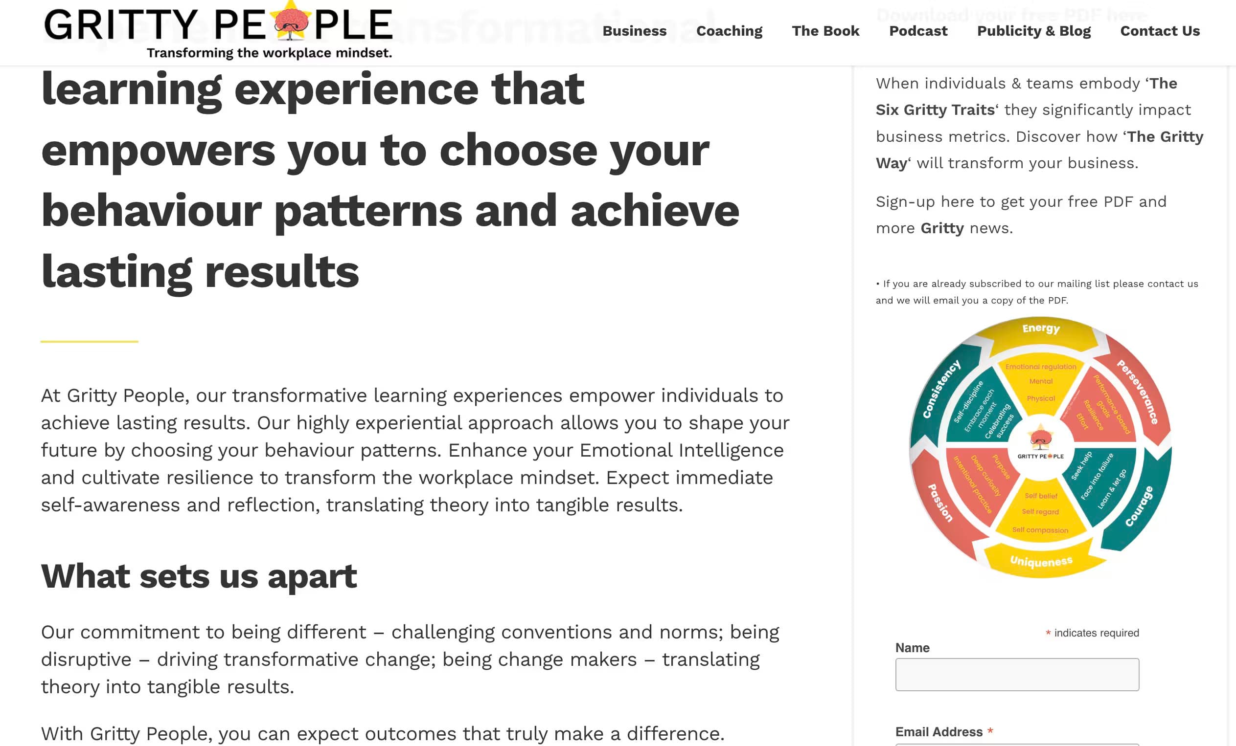 Gritty People | Transformative Learning Experiences