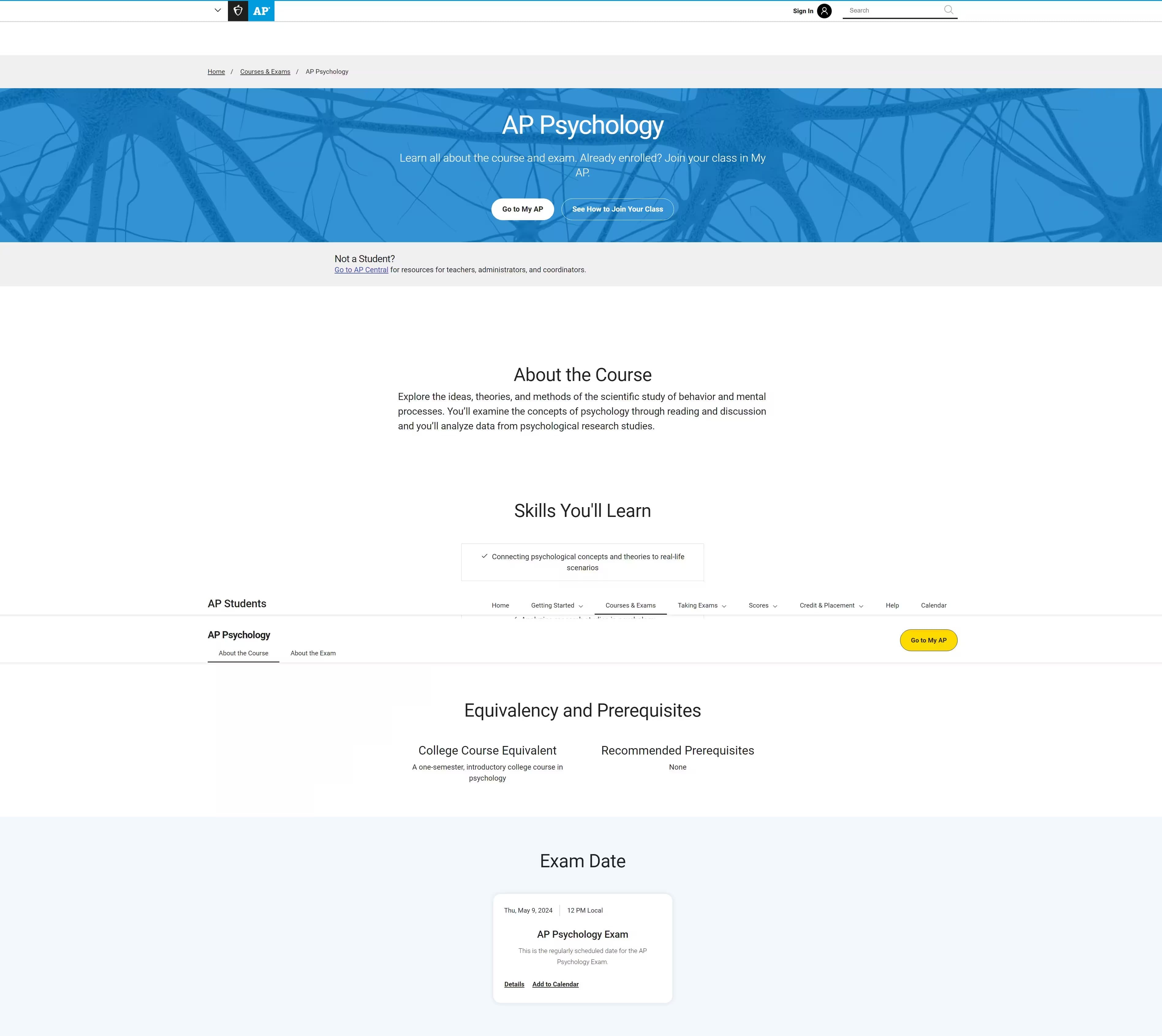 AP Psychology – AP Students | College Board