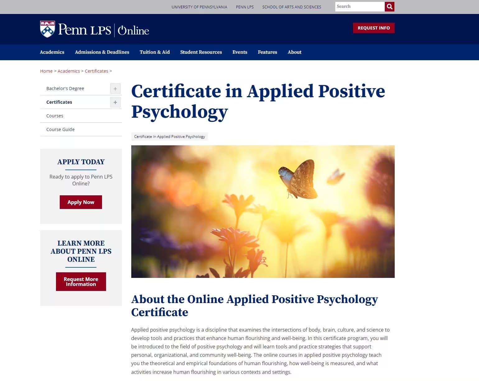Certificate in Applied Positive Psychology | University of Pennsylvania | Online