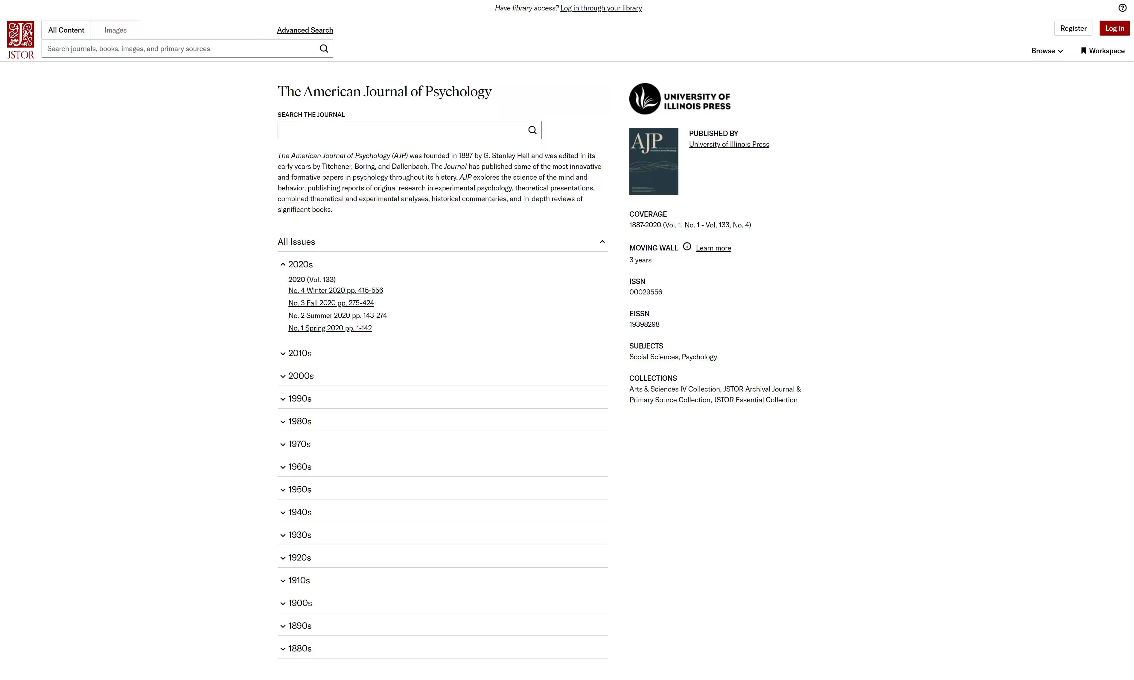 The American Journal of Psychology