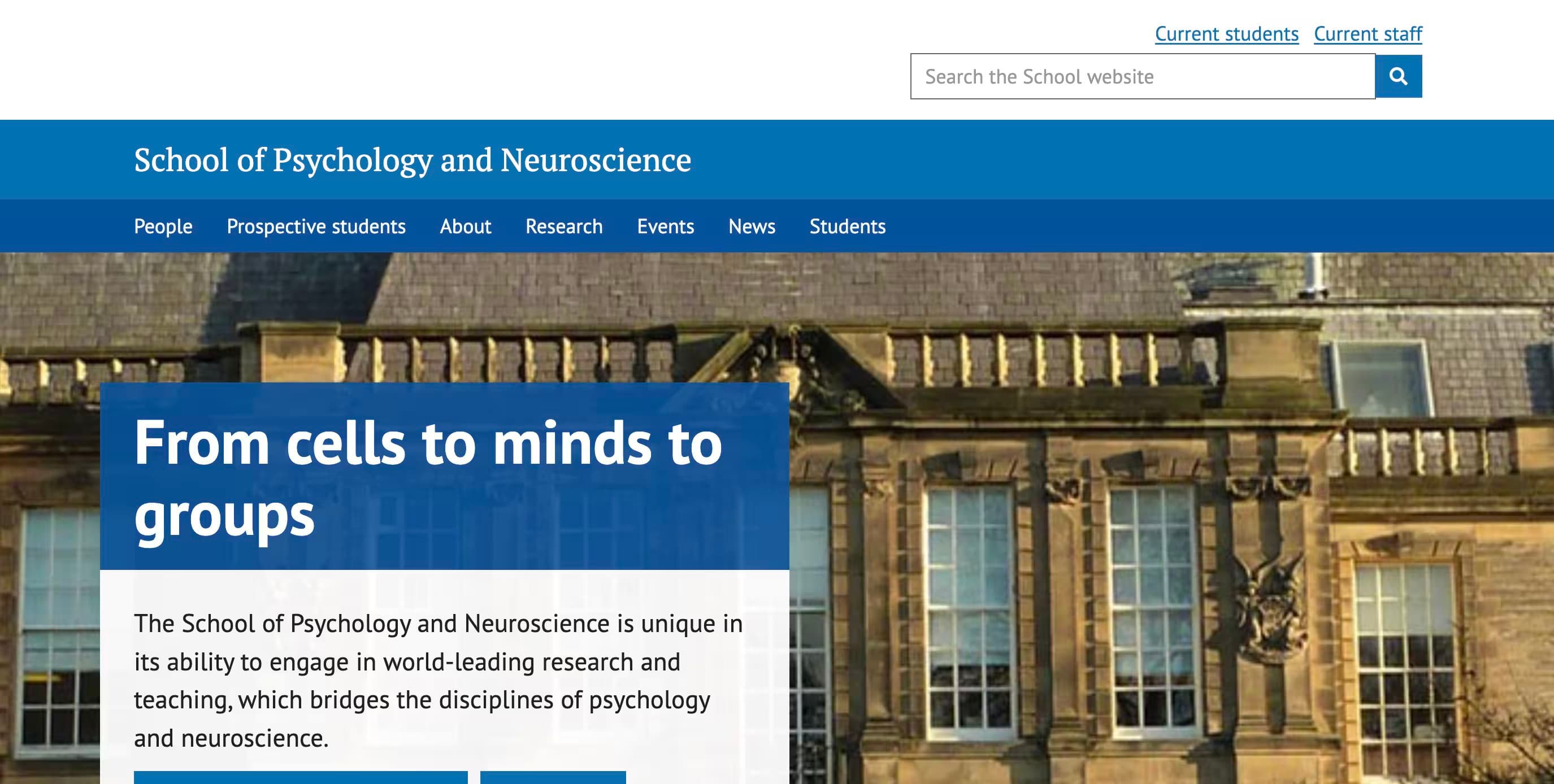 University of St Andrews School of Psychology and Neuroscience