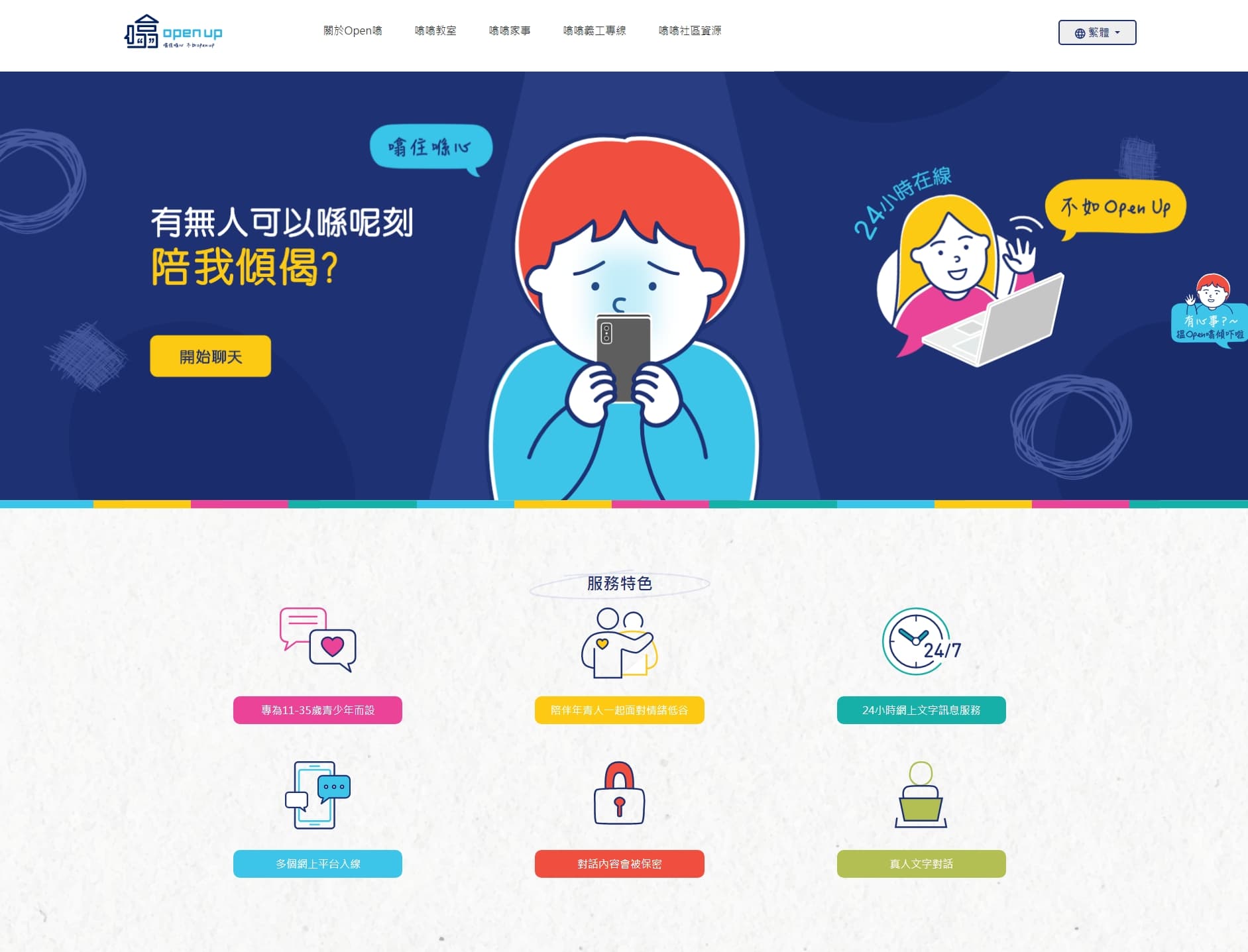 OpenUp - Online Support Platform for Youth Mental Health